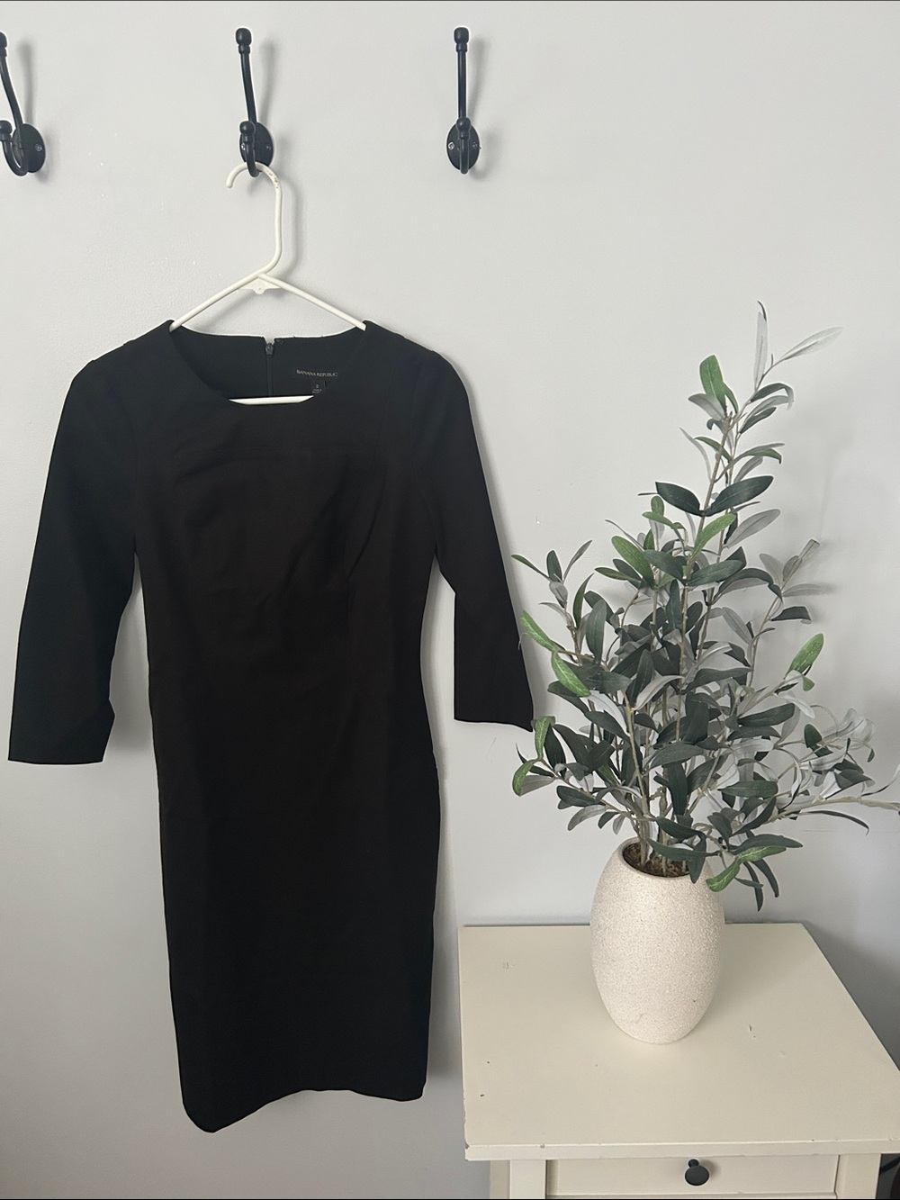 Banana Republic Black Midi Sheath Dress